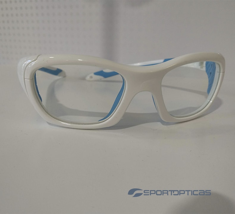 Ejemplo Versport Hercules White/Blue graduada con lentes transparentes.
